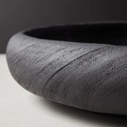 Jet Solid Wood Bowl 11 Jet Solid Wood Bowl -Home Decor Sale JetCerusedBowlAVSHF20