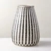 Justina Ribbed White Vase -Home Decor Sale JustinaVaseSHS23