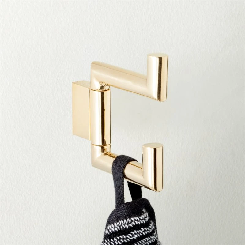 Kela Unlacquered Brass Swivel Hook 4 Kela Unlacquered Brass Swivel Hook - Image 2