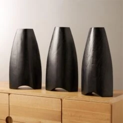 Kinsale Black Teak Wood Vase -Home Decor Sale KinsaleBlackTeakVaseAV2SHF23