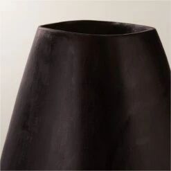 Kinsale Black Teak Wood Vase -Home Decor Sale KinsaleBlackTeakVaseAVSHF23