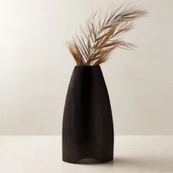 Kinsale Black Teak Wood Vase -Home Decor Sale KinsaleBlackTeakVaseROF23