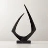 Kokum Black Marble And Metal Sculpture -Home Decor Sale KokumBlackSculptureSHF23