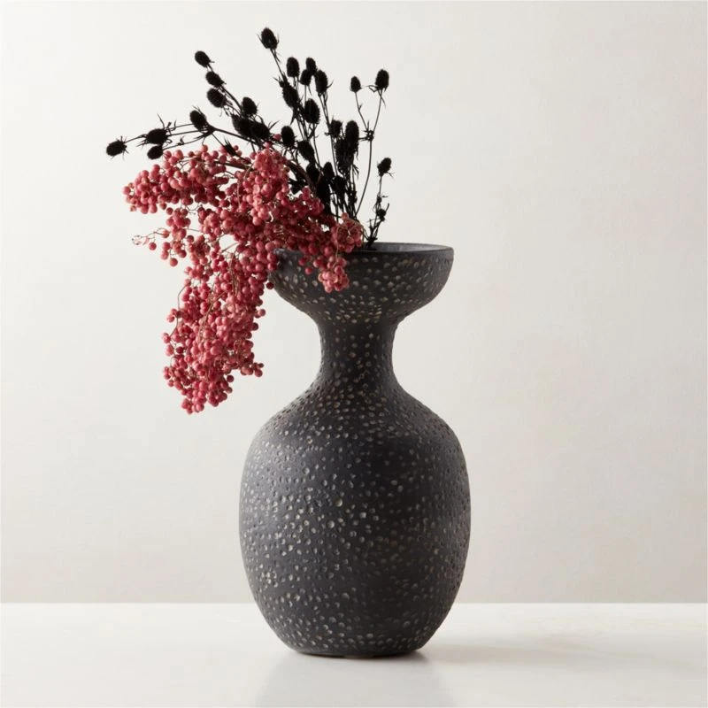 Leroi Black Terracotta Vase 4 Leroi Black Terracotta Vase - Image 2