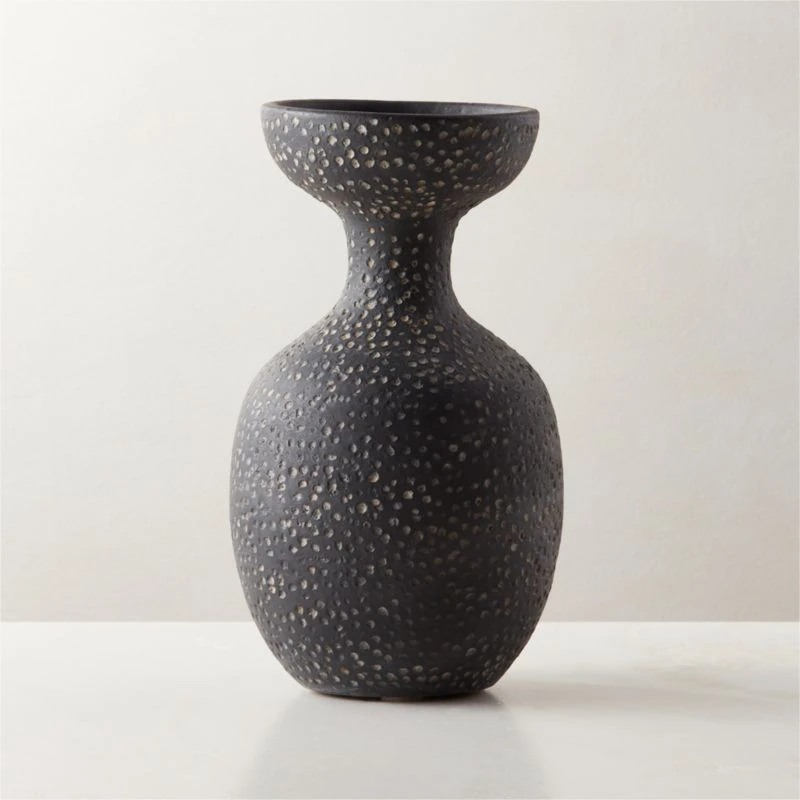 Leroi Black Terracotta Vase 3 Leroi Black Terracotta Vase