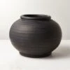Leto Round Black Terracotta Vase -Home Decor Sale LetoBlackVaseSHF22