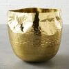 Liquid Hammered Brass Storage Basket Large -Home Decor Sale LiquidBasketBrassLrgROS17