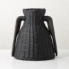 Luana Woven Black Vase Small -Home Decor Sale LuanaBlkWvnVaseBasketSmSHS23