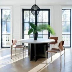 Yadira Black Terracotta Vase -Home Decor Sale MarianaWhiteWashRoundTeakAG21 1x1