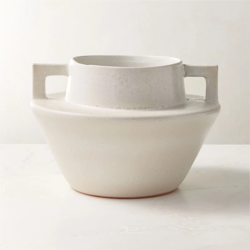 Masa White Terracotta Vase 3 Masa White Terracotta Vase
