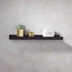 Metal Gunmetal Wall Shelf 24" -Home Decor Sale MetalWallShelfGunmetal24inSHF16