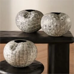 Moe Black And White Ceramic Vase -Home Decor Sale MoeBlackNWhiteVaseAV2SHF23