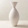 Olpe Ribbed White Terracotta Vase 2 Olpe Ribbed White Terracotta Vase -Home Decor Sale OlpeWhiteRibbedVaseSHF23