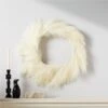 Faux Ivory Pampas Grass Wreath 36" -Home Decor Sale PampasIvoryWreath36inHolSHF21
