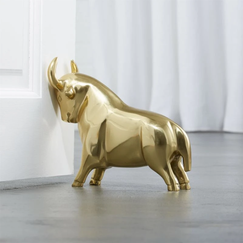 Pascal The Bull Gold Doorstop-Bookend 4 Pascal The Bull Gold Doorstop-Bookend - Image 2