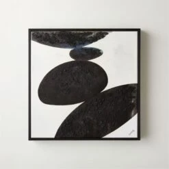 'Pebble II'' Framed Wall Art 20''x20''