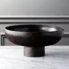 Black Ceramic Pedestal Bowl 2 Black Ceramic Pedestal Bowl -Home Decor Sale PedestalBowlBlkSHF17