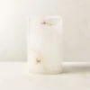 Poe White Alabaster Pillar Candle Holder Small -Home Decor Sale PoeAlbstrPillarHolderSmSHF23