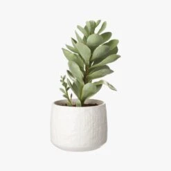 Potted Faux Succulent 14" -Home Decor Sale PottedSucculentWhitePotS18