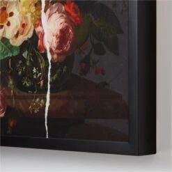 'Ripped Flowers I' Framed Acrylic Painting By George Glass 16''x20'' -Home Decor Sale RippedFlowersI16X20ROF23