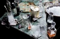 Regal Monkeys Round Serving Tray -Home Decor Sale RoseQuartzServeTrayBlkWhtCcktlNpkMR19