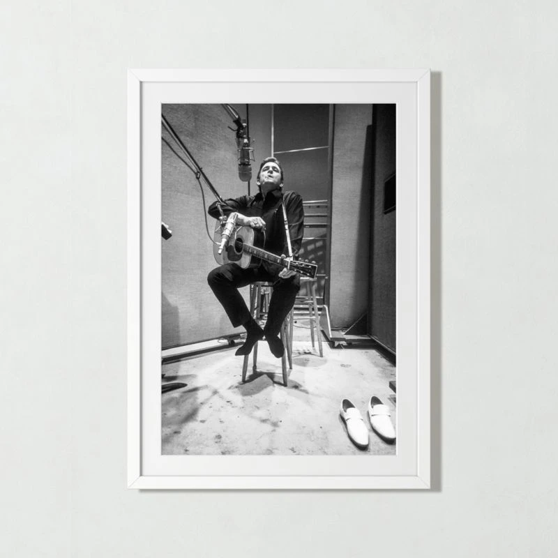 'Johnny Cash In The Studio' Photographic Print In Black Frame 21.5"x17.5" 4 'Johnny Cash In The Studio' Photographic Print In Black Frame 21.5"x17.5" - Image 2