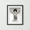 'Diana Ross Reaching Out' Photographic Print In Black Frame 21.5"x17.5" -Home Decor Sale SEDianaRossBlk21p5x17p5SS22 3D