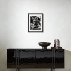 'Yves Saint Laurent In His Studio' Photographic Print In Black Frame 17.5"x21.5" -Home Decor Sale SEYSLaurentStdBk17p5x21p5F22 3D