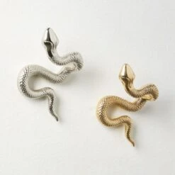 Unlacquered Brass Snake Wall Hook -Home Decor Sale SnakeHookGroupFHS23 1