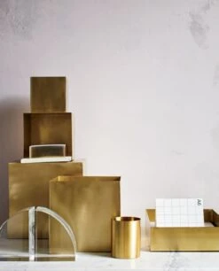 2-Piece Small Solid Brass Studio Storage Box Set -Home Decor Sale SolidBrassStudioDeskAccessoriesJL18 1