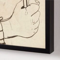 'Study Of Hands' Framed Reproduction By Carel Adolph Lion Cachet 18''x22'' -Home Decor Sale StudiesOfHands18x22inAV2SHF22