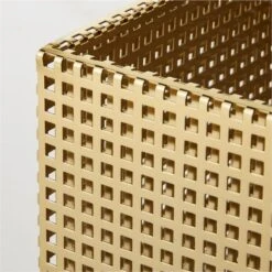 Tegan Perforated Brass Metal Storage Basket Small -Home Decor Sale TeganBrassPrfrtdBasketAV2SHS23