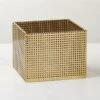 Tegan Perforated Brass Metal Storage Basket Small -Home Decor Sale TeganBrassPrfrtdBasketSHS23