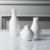 Trio White Porcelain Bud Vase Set Of 3 -Home Decor Sale TrioVasesWhiteSHF16