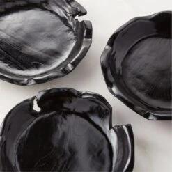 Valara Lacquered Black Teak Wood Decorative Bowl -Home Decor Sale ValaraBlackLcqrdTeakBowlAV2SHF23