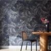 Venation Navy Wallpaper 1 Venation Navy Wallpaper -Home Decor Sale VenationRoyalSHF21