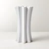 Vix Fluted White Ceramic Vase -Home Decor Sale VixFlutedWhiteVaseSHF22
