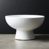 White Ceramic Pedestal Bowl -Home Decor Sale WhitePedestalBowlSHS19
