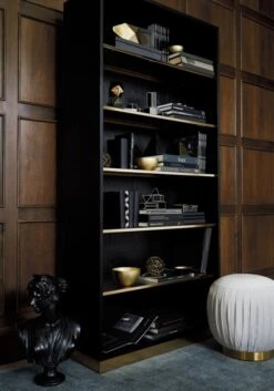 Judy Black Bust Sculpture -Home Decor Sale lindenblackbookcaseFB17